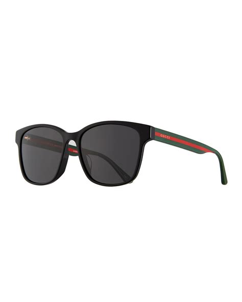 gucci sunglasses for men square acetate with web|59mm gradient square sunglasses gucci.